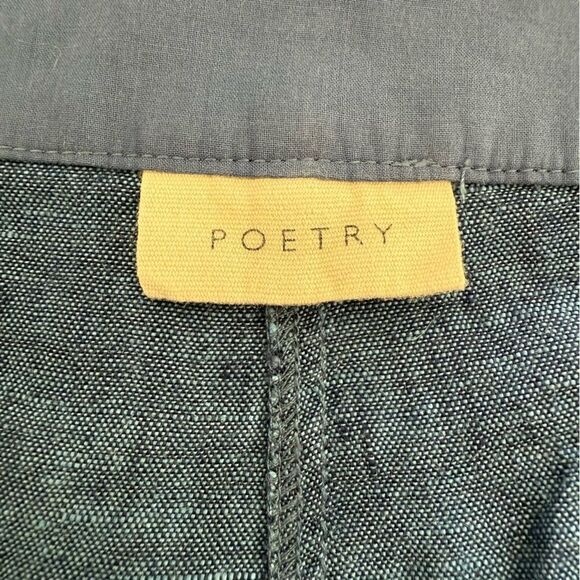 Poetry Pants Trousers Linen Mom Blue 8 - Picture 4 of 6